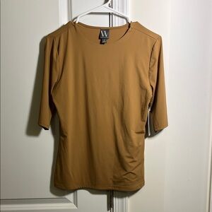 Worthington - Mustard Tan 3/4 Sleeve Top